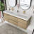 Lodena 60'' Double Sink Wall Mounted Bathroom Vanity with Resin Top-392068216