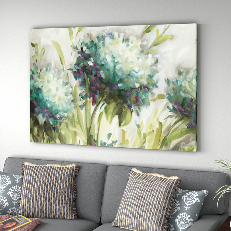 " Hydrangea Field " by Lisa Audit, 40" H x 60" W x 1.5" D
