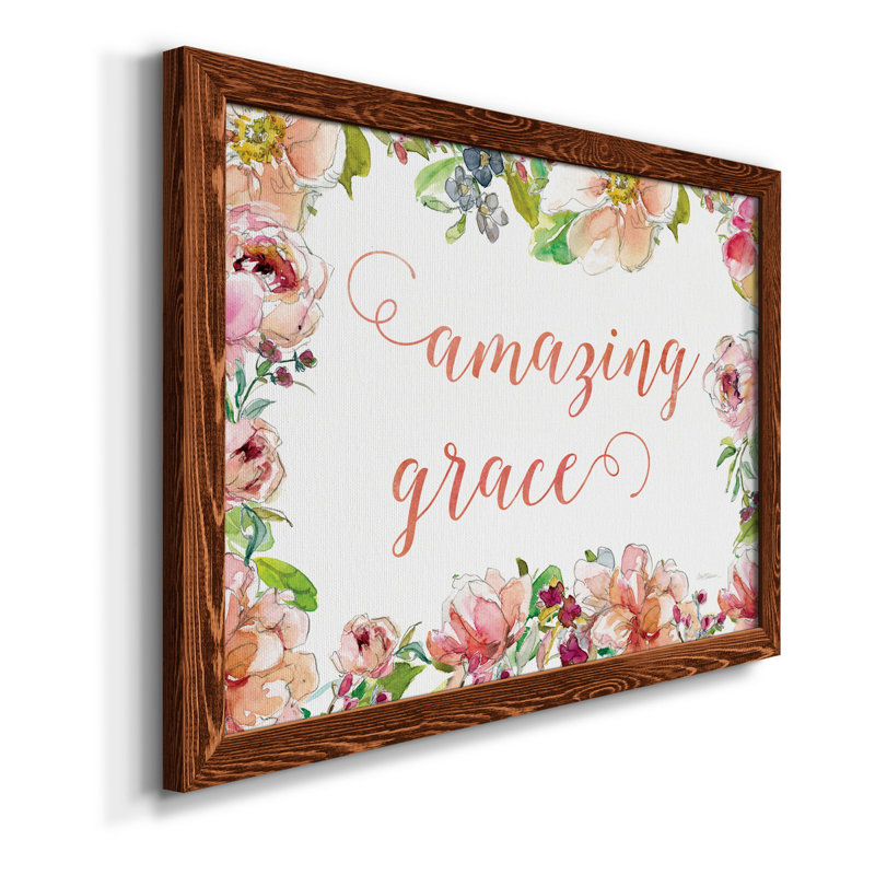 «Amazing Grace», impression encadrée sur papier, H 20 po x l 17 po x P 1,5 po, Érable