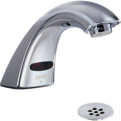 Electronic Battery Faucet with Grid Strainer