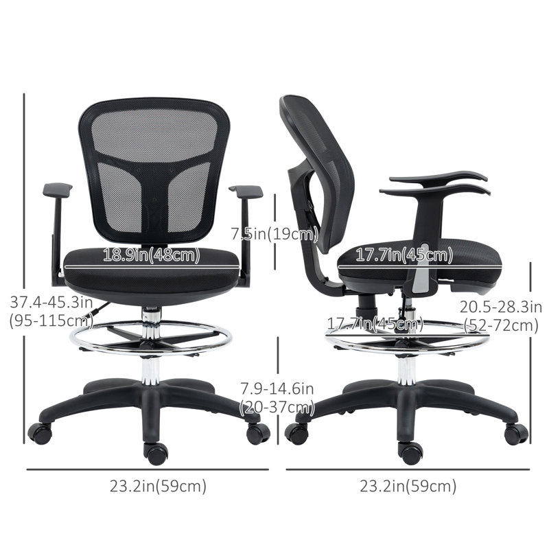 Chaise de dessinateur en filet Loveleen