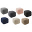 Repose-pieds carré en tricot de coton Casafield - Rose clair-1321536178-1328660996