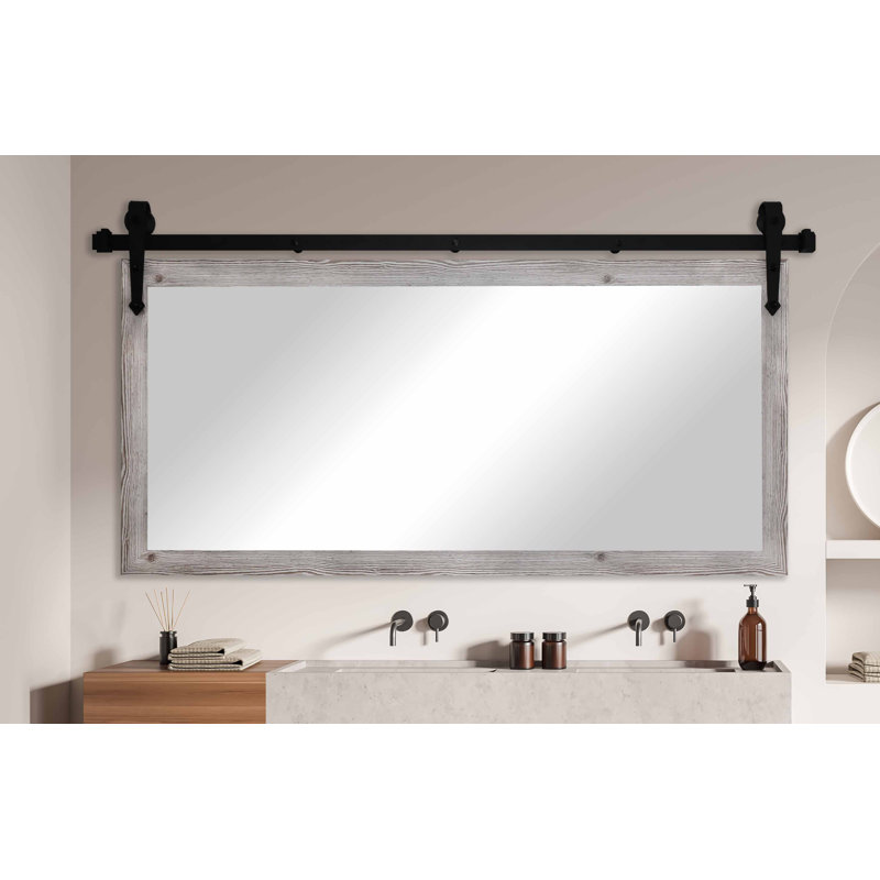 Miroir de coiffeuse / de salle de bain / de campagne antique N Peace, H 31 po x l 52 po