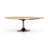 Azahara Oak Round Metal Base Dining Table-661669573