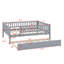 Daybed With Trundle And Fence Guardrails-715363291