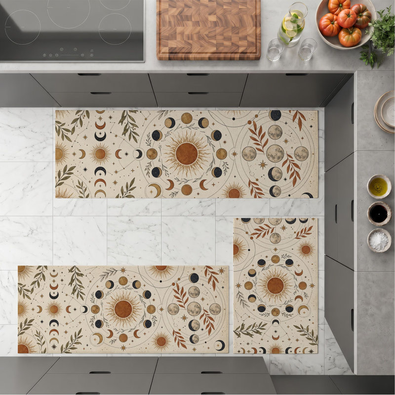 Tapis de cuisine lavables antidérapants Botanical Sun