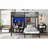Metal Modern Bunk Bed Frame, Full XL Over Twin with Folding Desk and LED Closet, Space-Saving Noise-Reducing Sleek Black