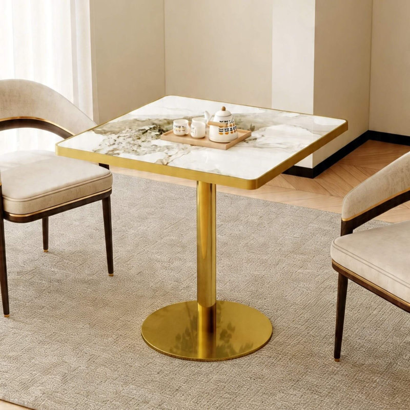 Table bistro 31,5 po Modern Glam, Gold