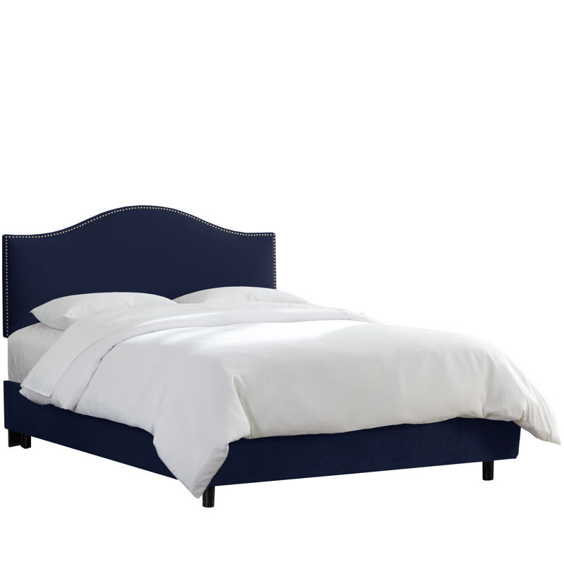 Brighton Upholstered Platform Bed, California King, Classic Cocoa Performance Velvet