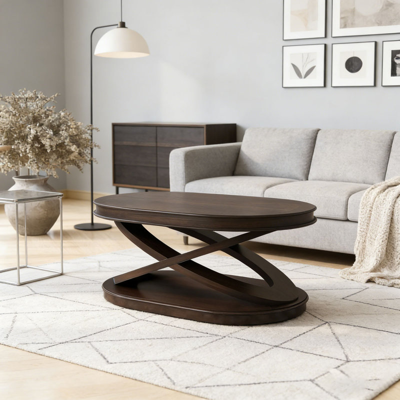 Table basse rétro, Noyer