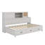 Lit de jour en bois Jacksten avec 3 tiroirs, tablette souple supérieure, tablette, prises et ports USB-285587816-327365612