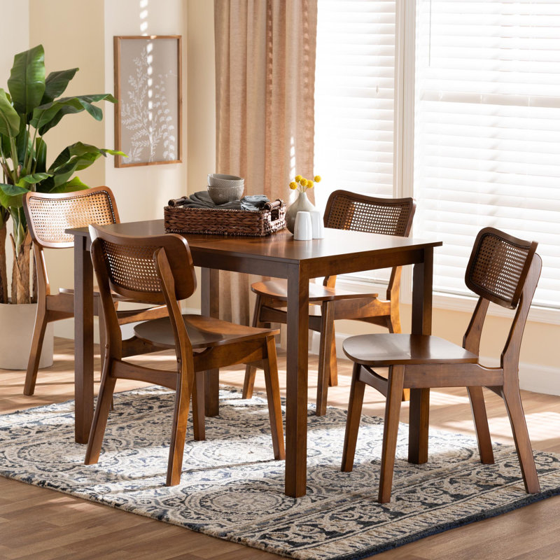 Ensemble repas pour 4 personnes Kells, Brun, Brun / Naturel