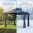 10X10 Gazebo, Outdoor Patio Gazebo With Mosquito Netting, Double Roof Metal Gazebo, Canopy For Backyard Covered Patio, Heavy Duty Gazebo Outdoor For Garden Deck Lawn，Black / Gray / Khaki / Navy Blue-126133272-126133271