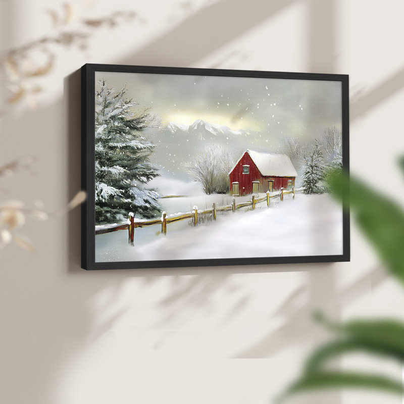 «Chirstmas Art» - Dccxxxxi - Reproduction encadrée - Restickable, H 11 po x l 14 po, Noir