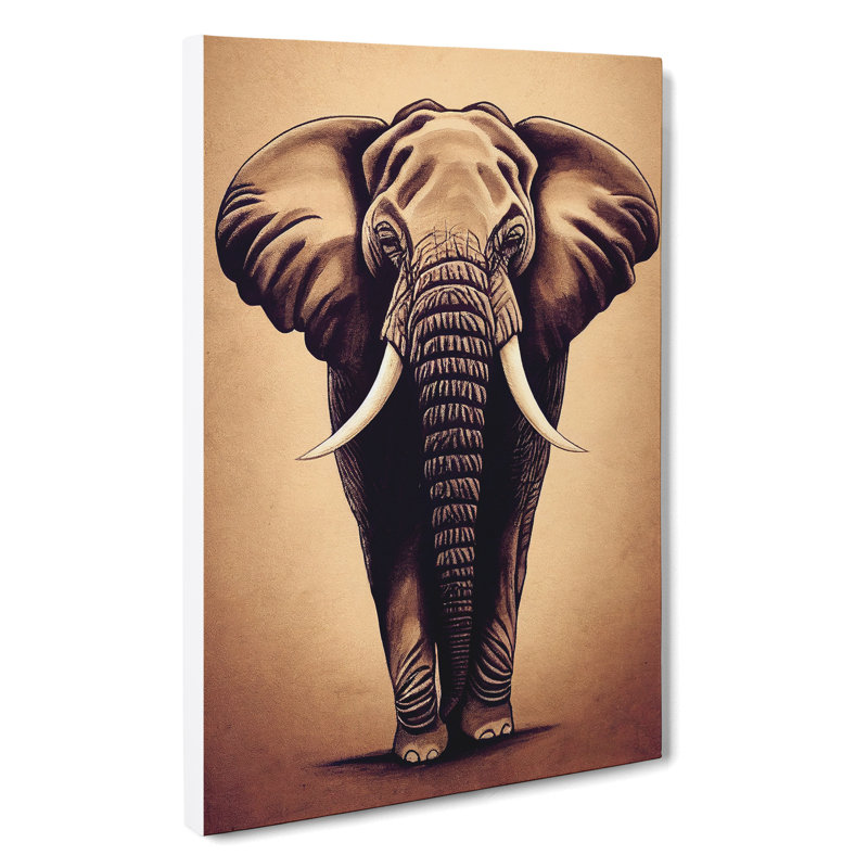 Magnificent Elephant - Wrapped Canvas, 60cm H x 40cm W x 3cm D