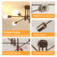 Modern 71cm Bronze 6-Light Sputnik Iron Flush Mount Ceiling Light