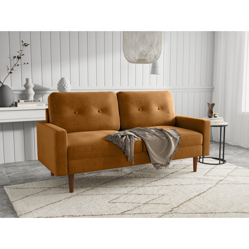 Mattea Upholstered 70'' Sofa, Ginger 100% Polyester