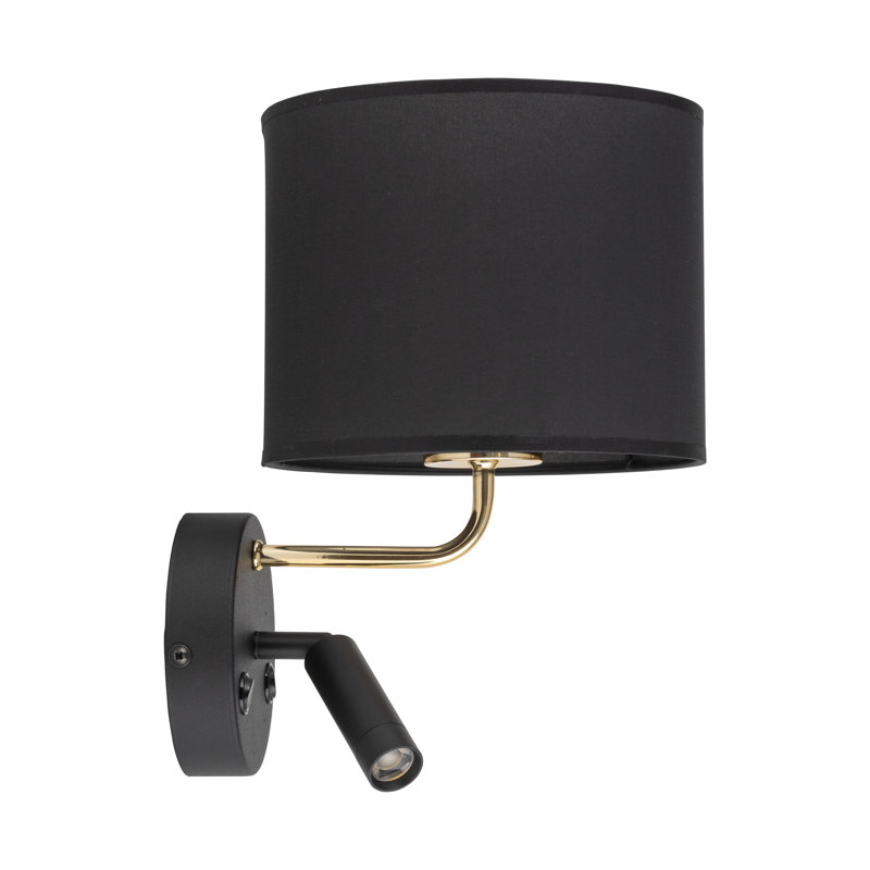 Brannen 1-Light LED Black Armed Sconce