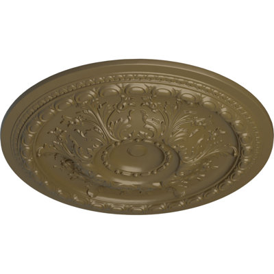 Médaillon de plafond Endurathane Antonio, l 35 7/8 po x H 22 1/2 po x P 4 3/8 po, finition dorée peinte à la main