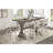 Gray Counter Height Solid Wood Dining Table, Accommodates 6 Individuals Rectangular Distressed Appearance, Seats