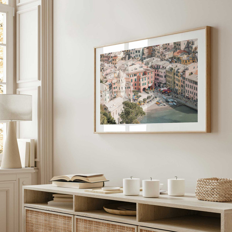 Imprimé Riviera Riviera, H 12 po x l 15 po x P 1,25 po, Cadre photo noir satiné