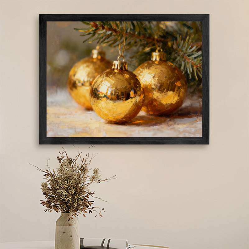 «Black Christmas Vintage», art numérique de cloche, impression rétro encadrée, H 9 po x l 11 po