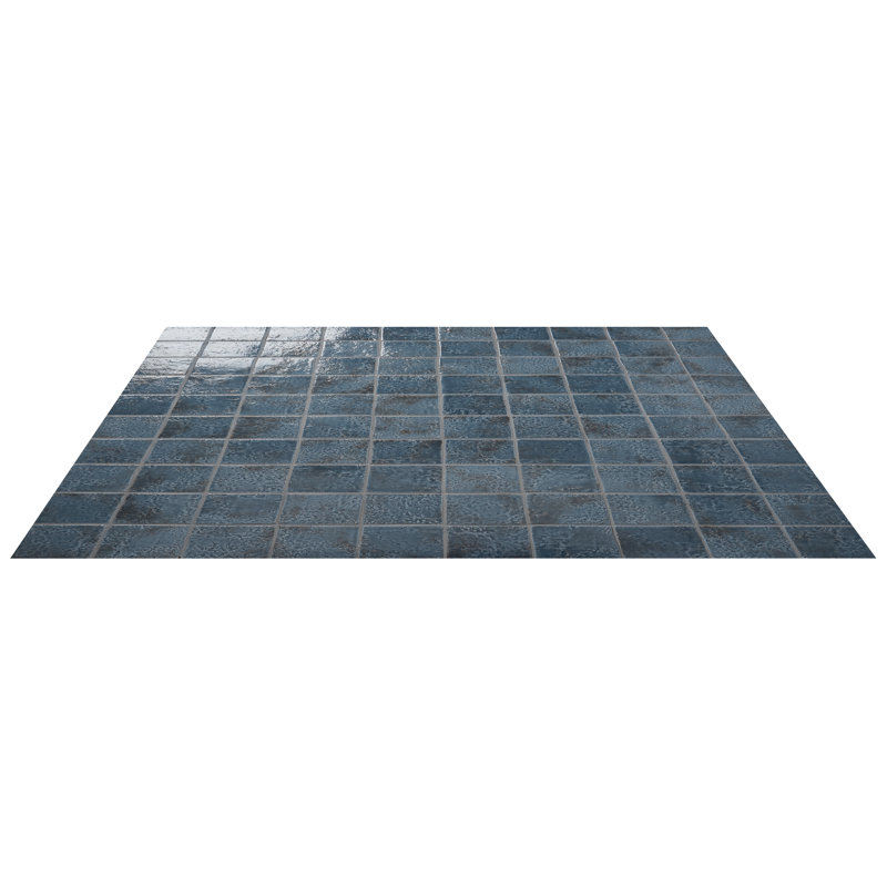 Greta 4.72 In. X 4.72 In. Glossy Textured Porcelain Floor And Wall Tile (4.48 Sq. Ft. / Case), Midnight Blue