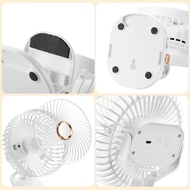 Kbndieu USB-powered Desktop Fan for Home and Dormitory Use with Long Battery