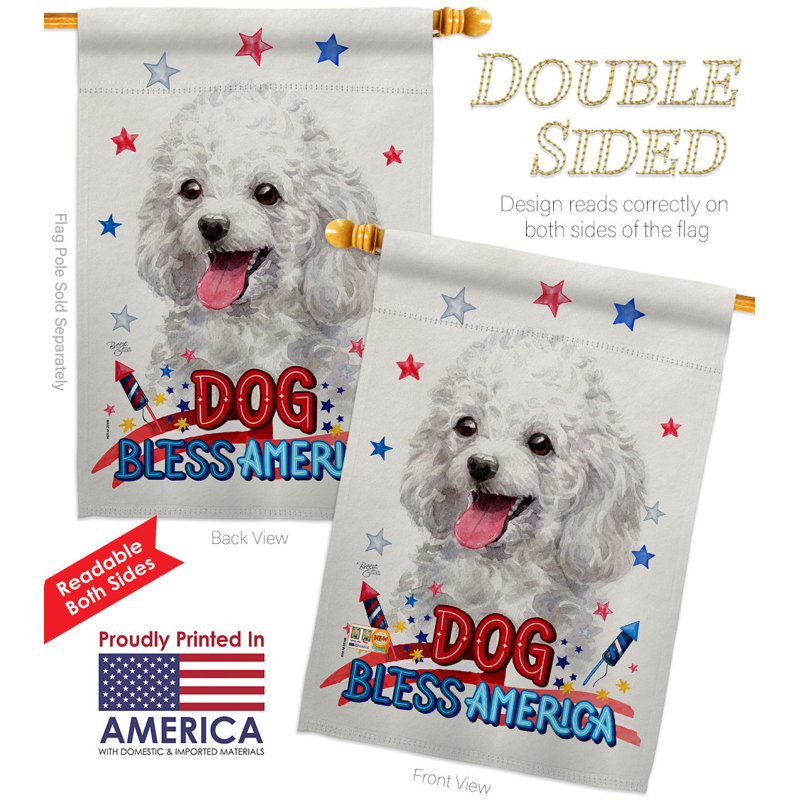 Double Sided 40'' H x 28'' W Polyester Animal House Flag