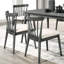 Chaises de salle à manger pliantes rustiques en bois massif 2 pièces en gris, style rétro traditionnel, sièges à lattes confortables, assemblage facile pour le jardin extérieur avec structure grise, dossier ergonomique, utilisation sans tracas-193474844