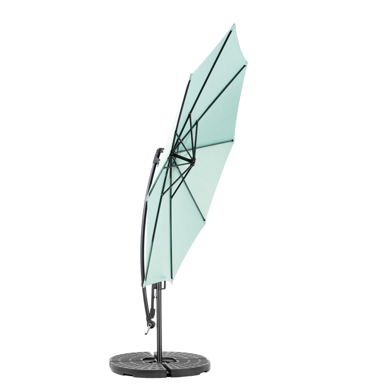 Grand parasol de patio de 10 pi pour la cour et la piscine - avec cadre en tissu, Light Green
