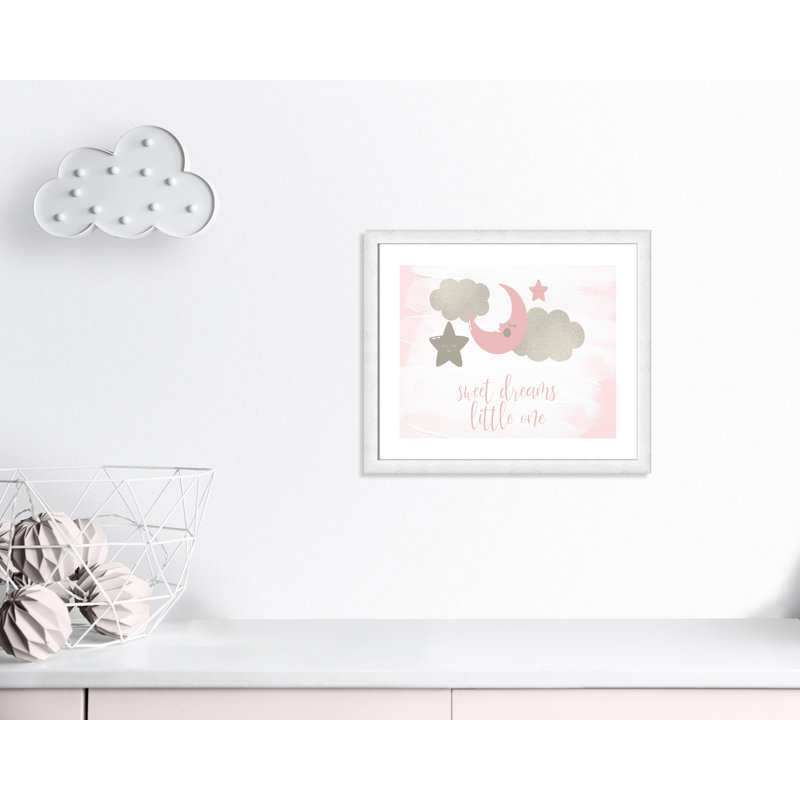 Little rêve little one, H 22,5 po x l 26,5 po x P 0,63 po, Encadré plat à grain de bois blanc