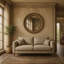 Miroir mural vintage rétro, cadre en fer argenté brossé, miroir mural décoratif rétro pour entrée, salon, chambre à coucher