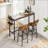 Bar Table Set with wine bottle storage rack