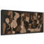 Impression sur toile encadrée moderne moderne de forme organique abstraite brune-125011620-125011621
