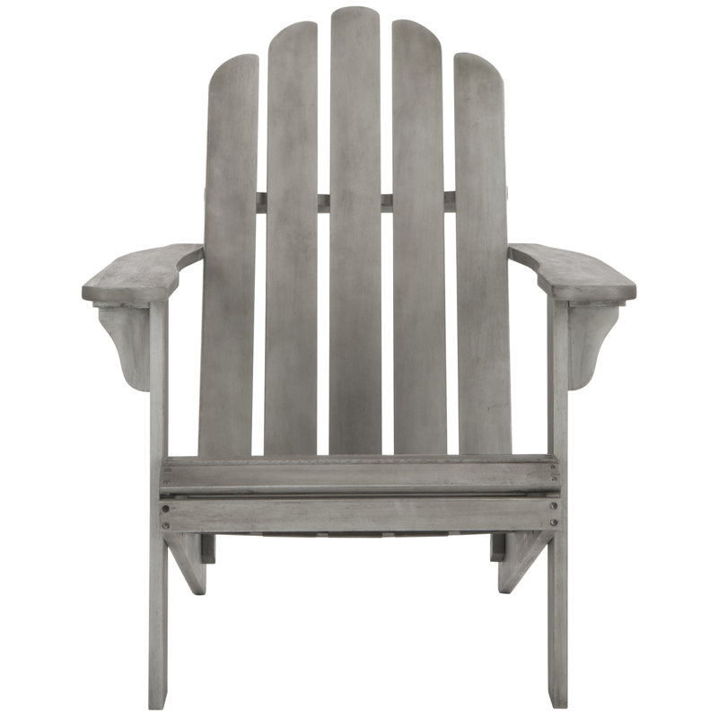 Chaise Adirondack en bois massif Burgess, Gris délavé
