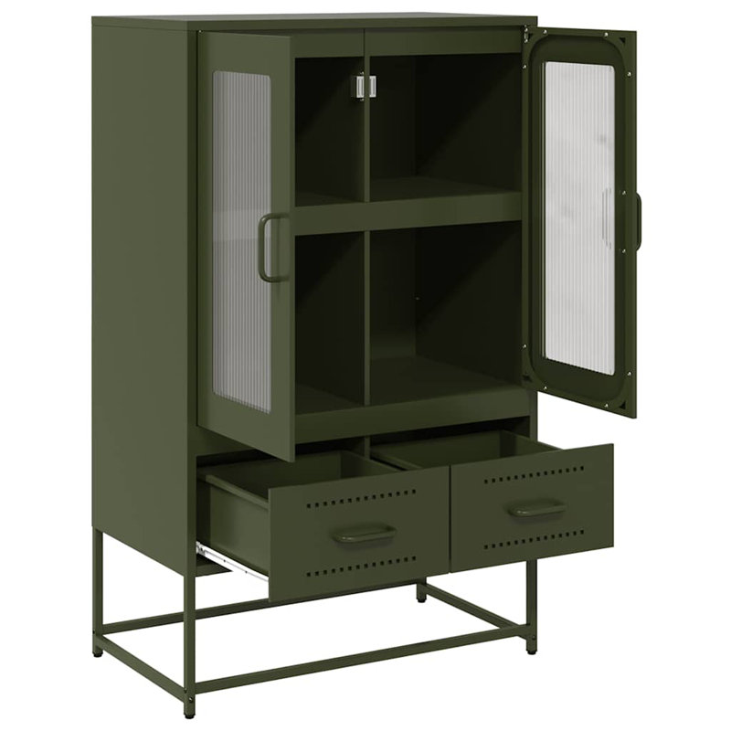 Azizul 68cm Sideboard, Olive Green