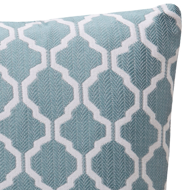 Dareece Geometric Square Throw Cushion, 45 x 45cm, Teal