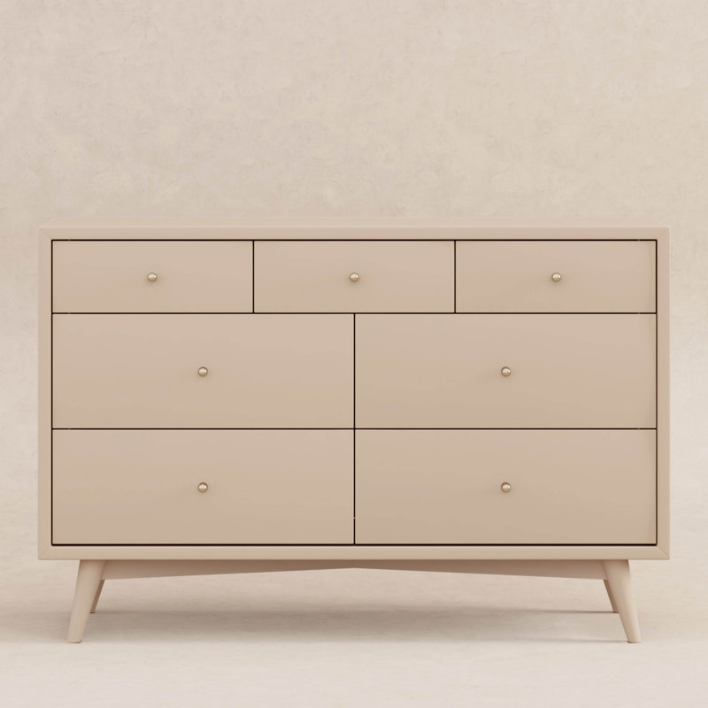 Palma 7-Drawer Assembled Double Dresser, Taupe