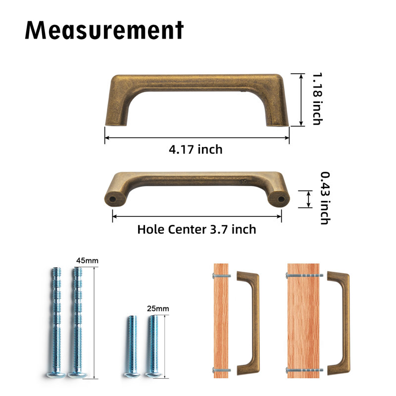 3 3/4'' Centre Bar Aluminum Pull Multipack