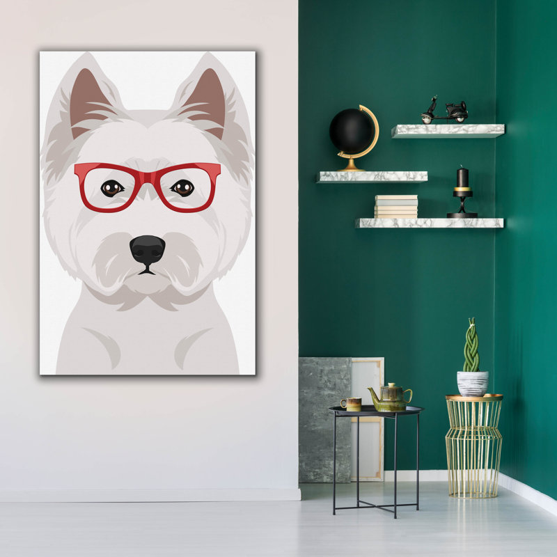 «West Highland Terrier portant des lunettes de hipster» par les affiliés Furbaby