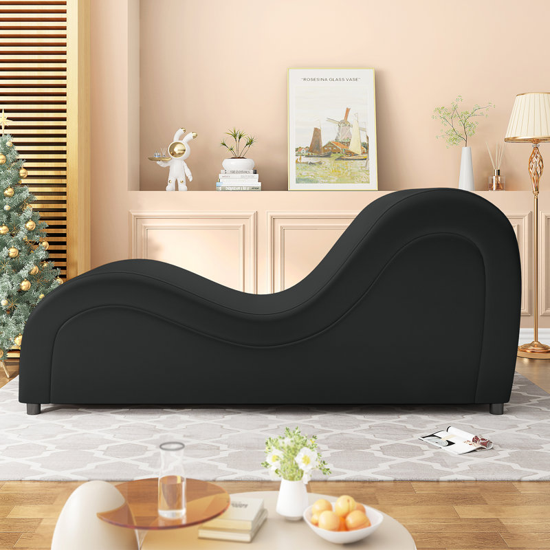 Méridienne ergonomique 63 po en similicuir Wave