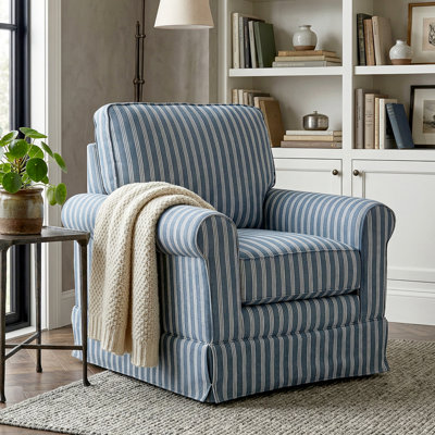 Mariti Skirted 360-Degree Swivel Accent Chair