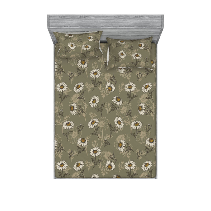 Drap-housse et taie décorative Ambesonne, Ensemble de draps très grand californien avec 2 t