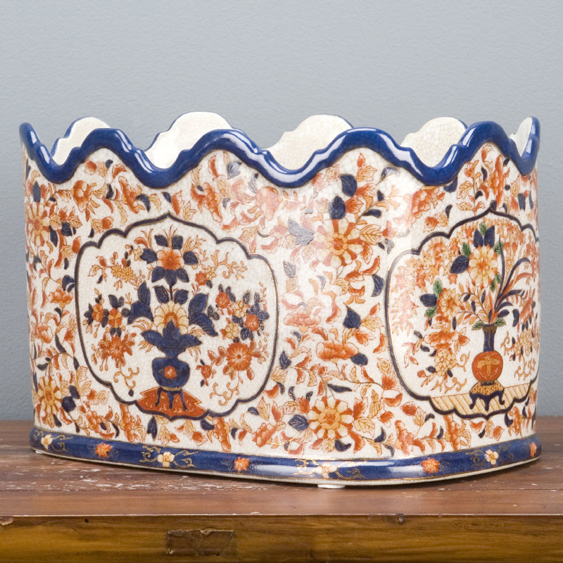 Pot à fleurs - Imari orange