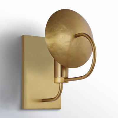 Whare Single Light Steel Dimmable Armed Sconce