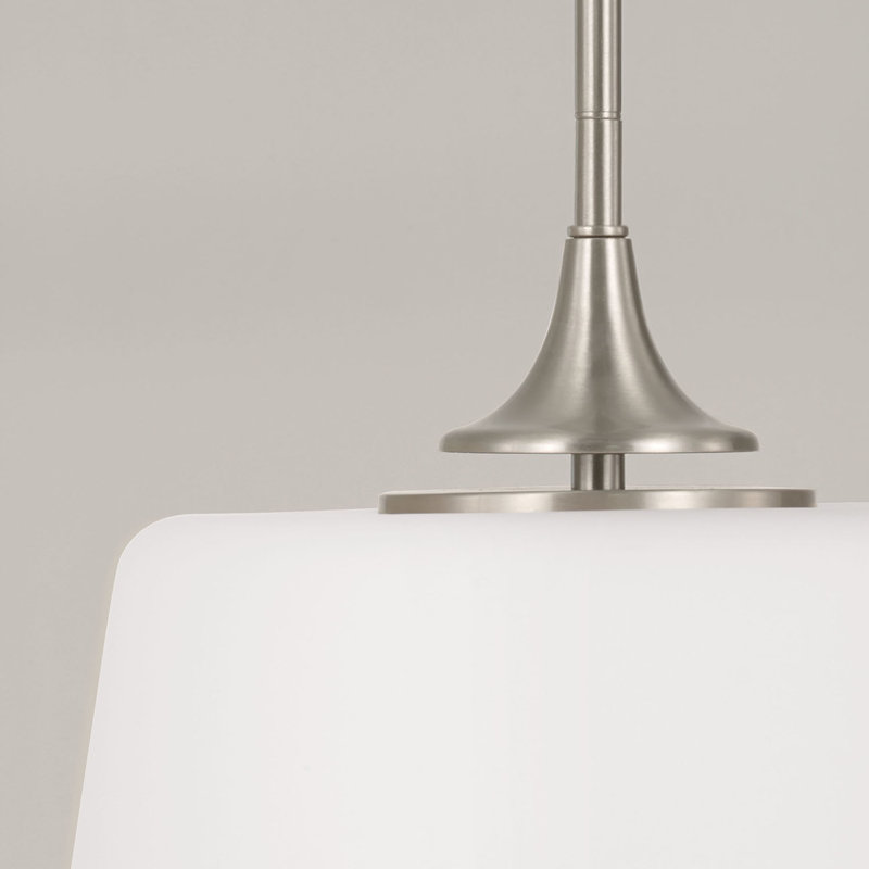 1 - Light Single Pendant, Brushed Nickel