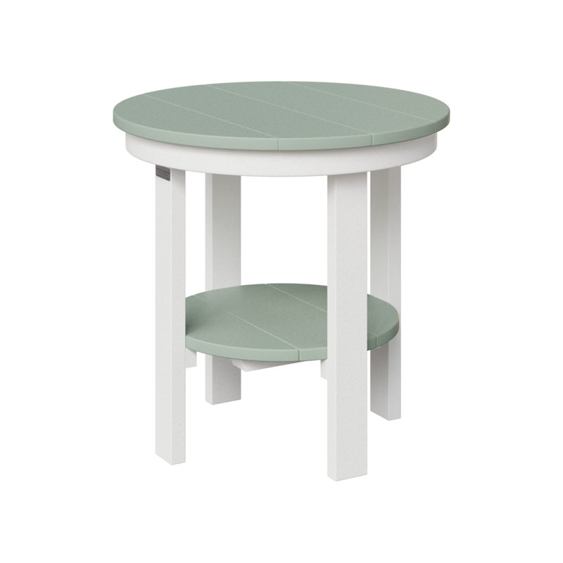 Bout rond du jardin de Berlin, Écume de mer / blanc, H 21 po x l 21,5 po x P 21,5 po