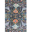 Arabesque Wool Southwestern Area Rug in Gray/Charcoal/Tangerine-15612804