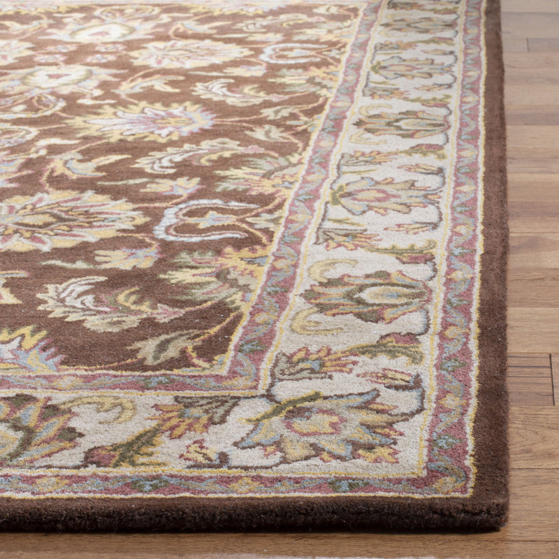 Cranmore Hand Tufted Wool/Cotton/Latex Oriental Rug in Brown/Ivory, Rectangle 9' x 12'